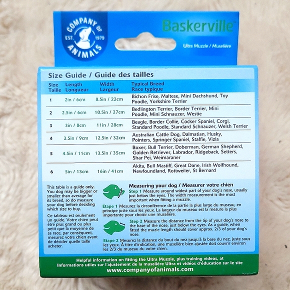 🍒NIB🍒 DURABLE RUBBER DOG MUZZLE XS - Picture 5 of 6